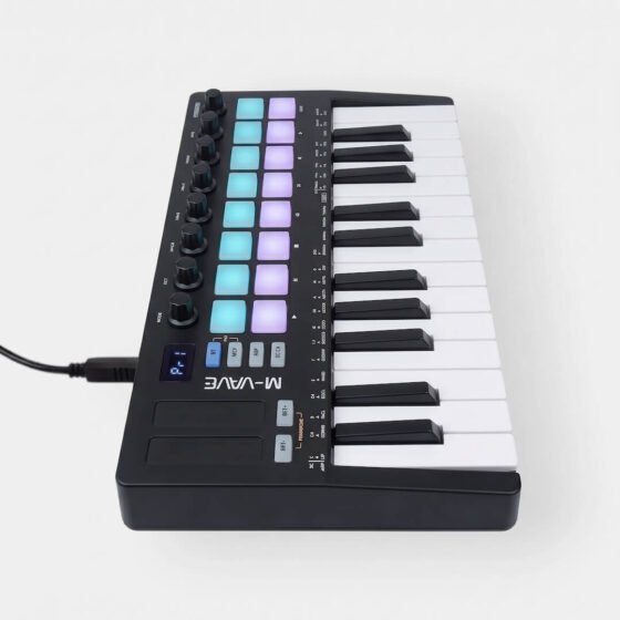 M-VAVE SMK-25 II Black MIDI Keyboard Side view