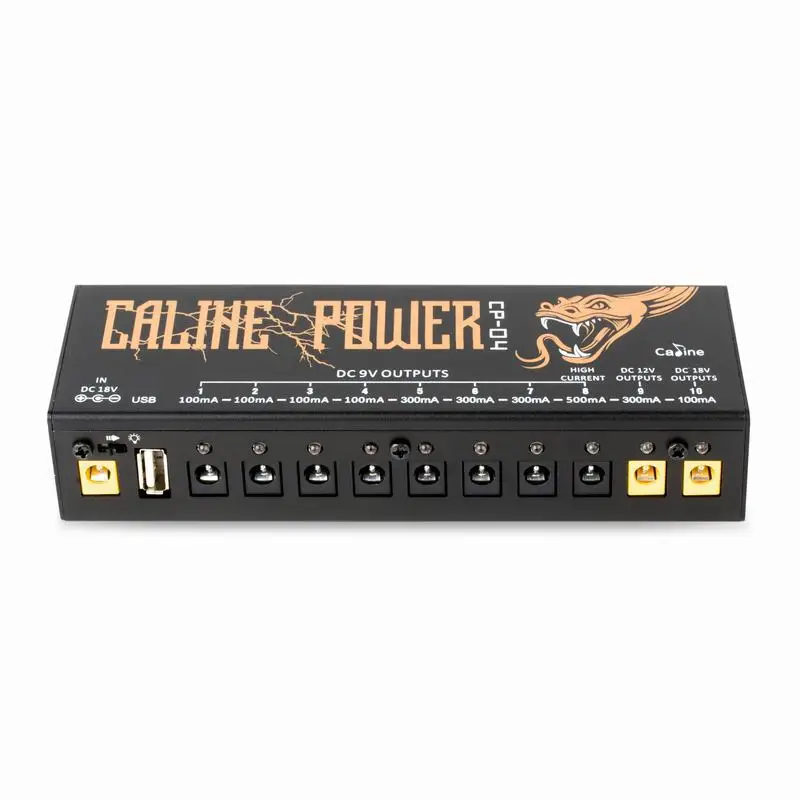Caline CP-04 Isolated Guitar Pedal Power Supply with 10 Outputs with US adapter - Image 4
