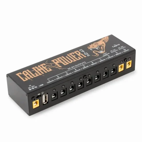 Caline CP-04 Isolated Guitar Pedal Power Supply with 10 Outputs with US adapter
