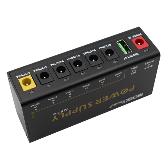 Mosky MPT-6 Guitar Pedal Power Supply with 6 DC Outputs with US adapter