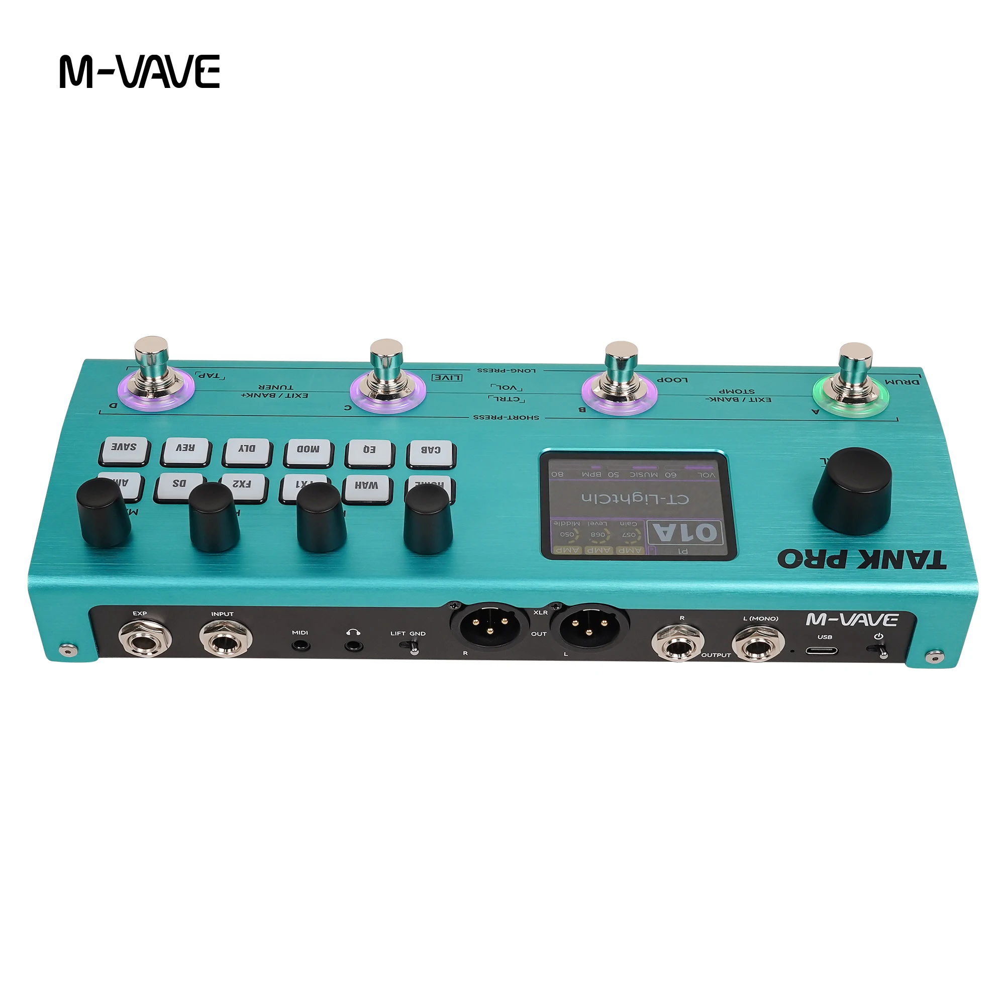 M-VAVE TANK PRO Guitar & Bass Multi-Effects Processor - Image 4