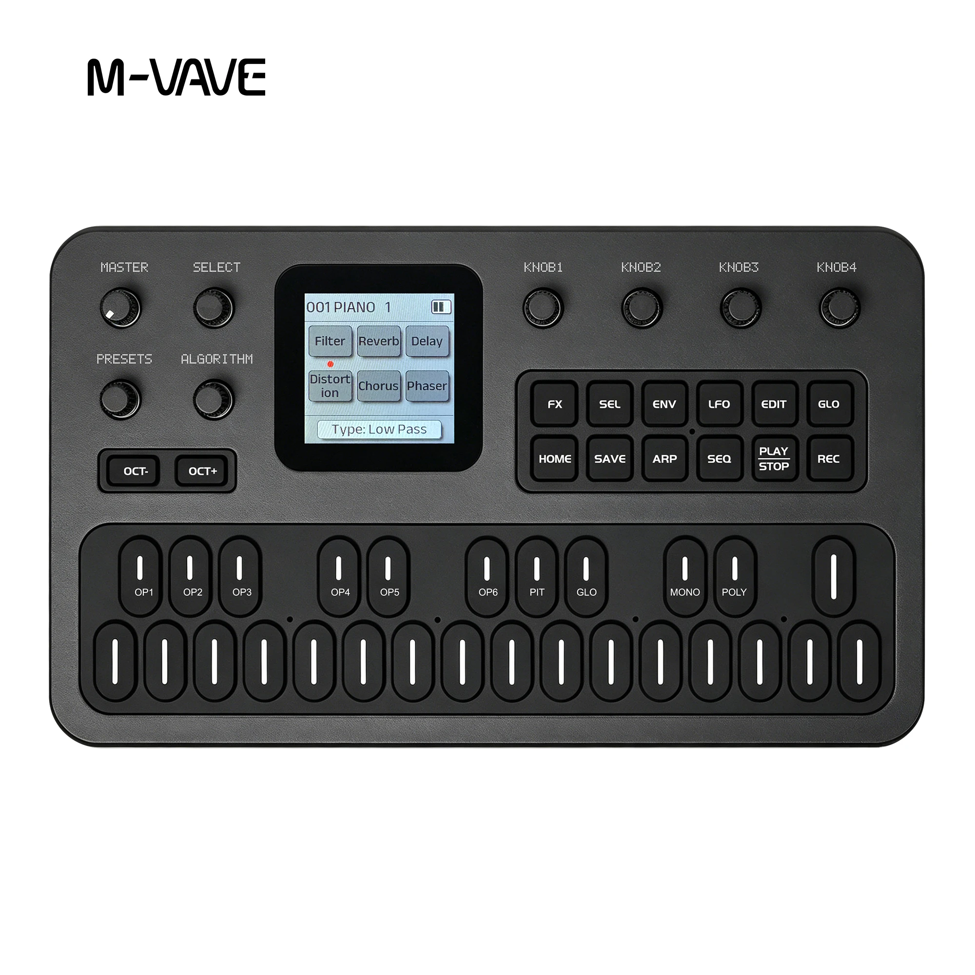 M-VAVE FM-1 Portable FM Synthesizer & MIDI Keyboard | 128 Sounds, Built-In Speaker, Bluetooth MIDI - Image 2