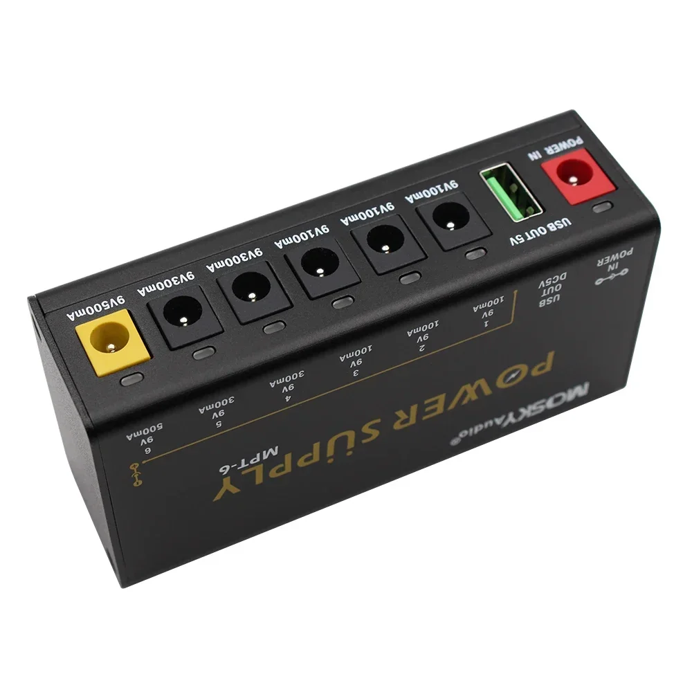 Mosky MPT-6 Guitar Pedal Power Supply with 6 DC Outputs with US adapter - Image 3