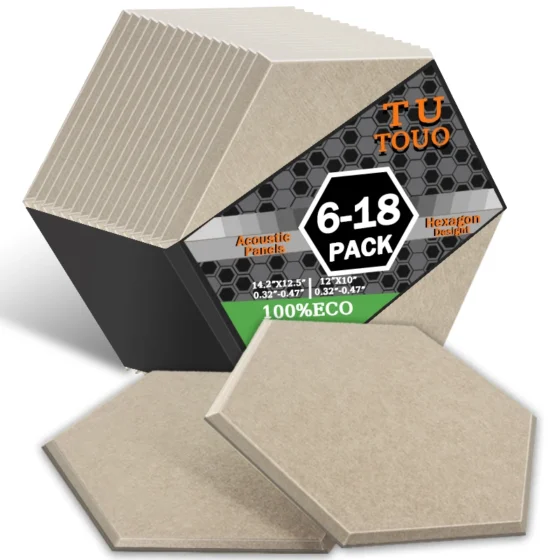 Hexagonal Acoustic Panels for Bedroom Studios – Sound Absorbing Wall Panels for Music Production