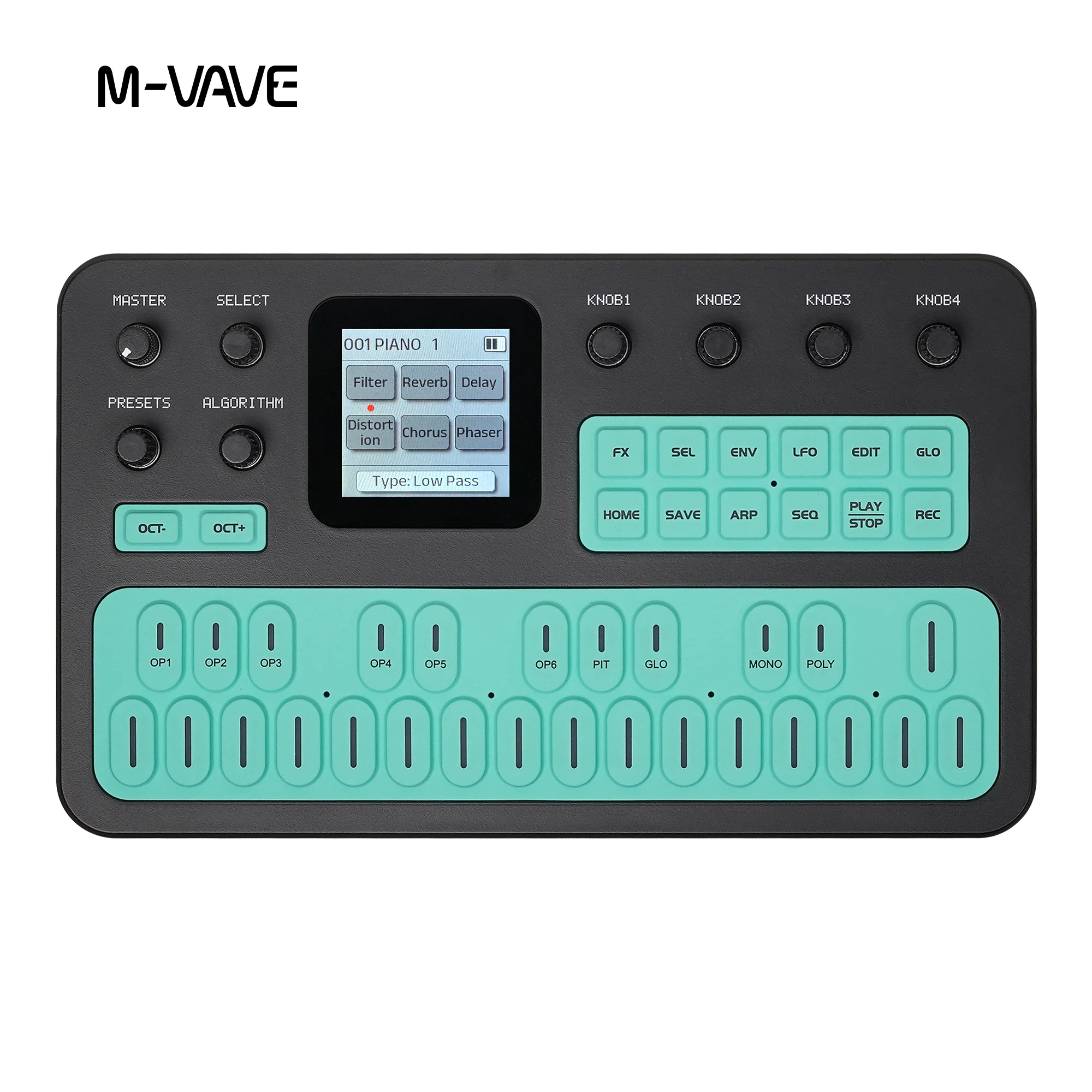 M-VAVE FM-1 Portable FM Synthesizer & MIDI Keyboard | 128 Sounds, Built-In Speaker, Bluetooth MIDI - Image 4