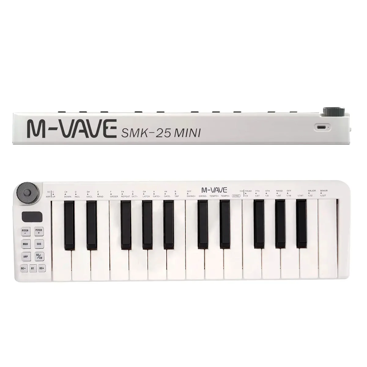M-VAVE SMK-25 Mini MIDI Keyboard Controller – 25-Key Portable USB-C MIDI Controller with Pitch & Modulation - Image 3