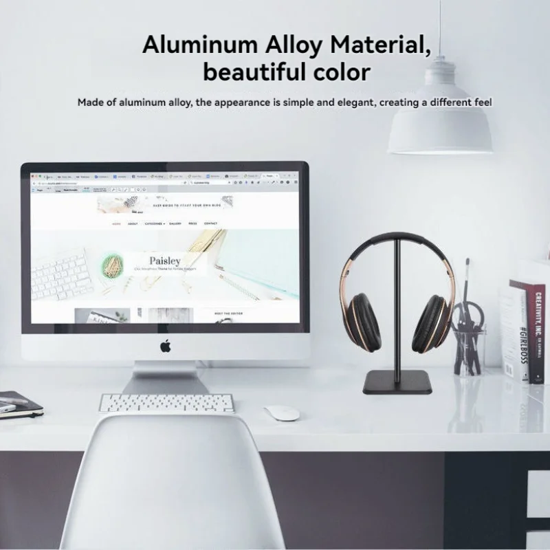Aluminum Headphone Stand for Music Producers – Desktop Headset Holder for Home Studio - Image 2