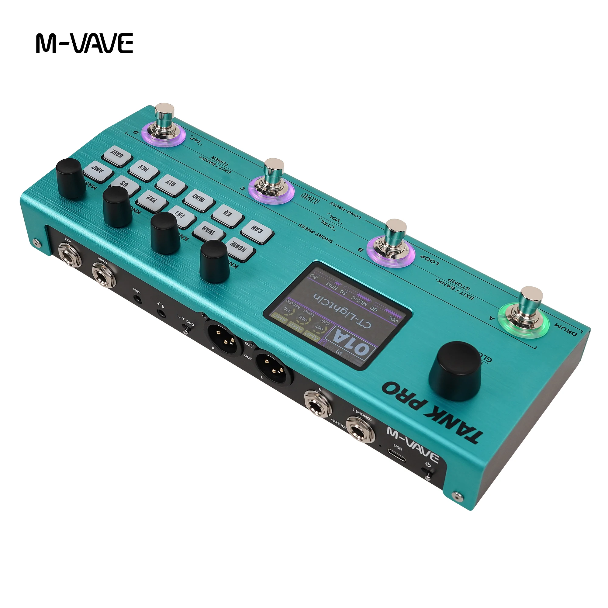 M-VAVE TANK PRO Guitar & Bass Multi-Effects Processor - Image 2