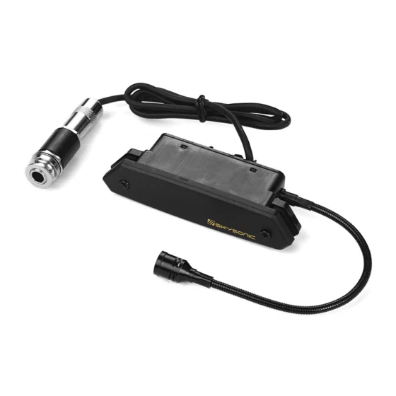 SKYSONIC T-902 Active Acoustic Guitar Soundhole Pickup with Magnetic & Microphone Sensors