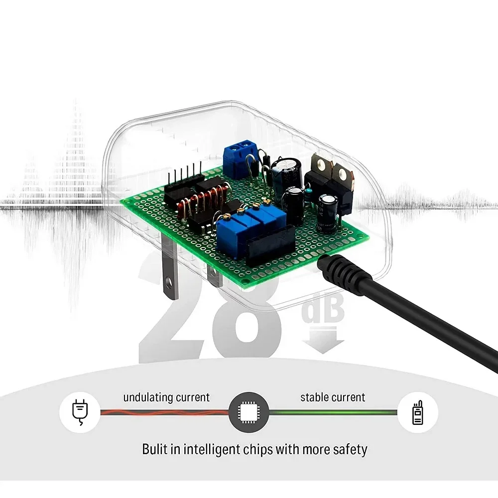 Guitar Pedal Power Supply Adapter with 5-Way Daisy Chain Cable - Image 4
