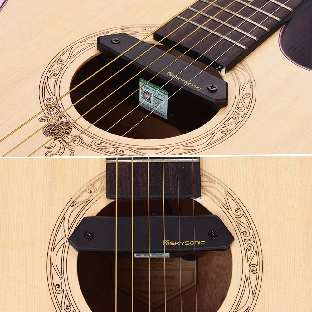 SKYSONIC T-902 Active Acoustic Guitar Soundhole Pickup with Magnetic & Microphone Sensors - Image 2