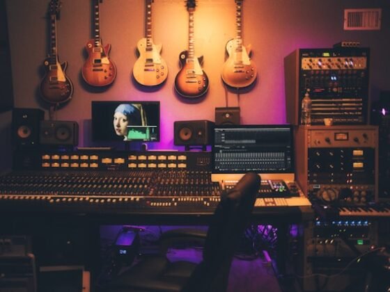 Guitars in home studio