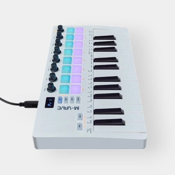Side view of M-Wave SMK-25 II Midi Keyboard