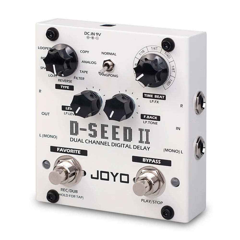 JOYO D-SEED II Stereo Digital Delay Looper Guitar Pedal